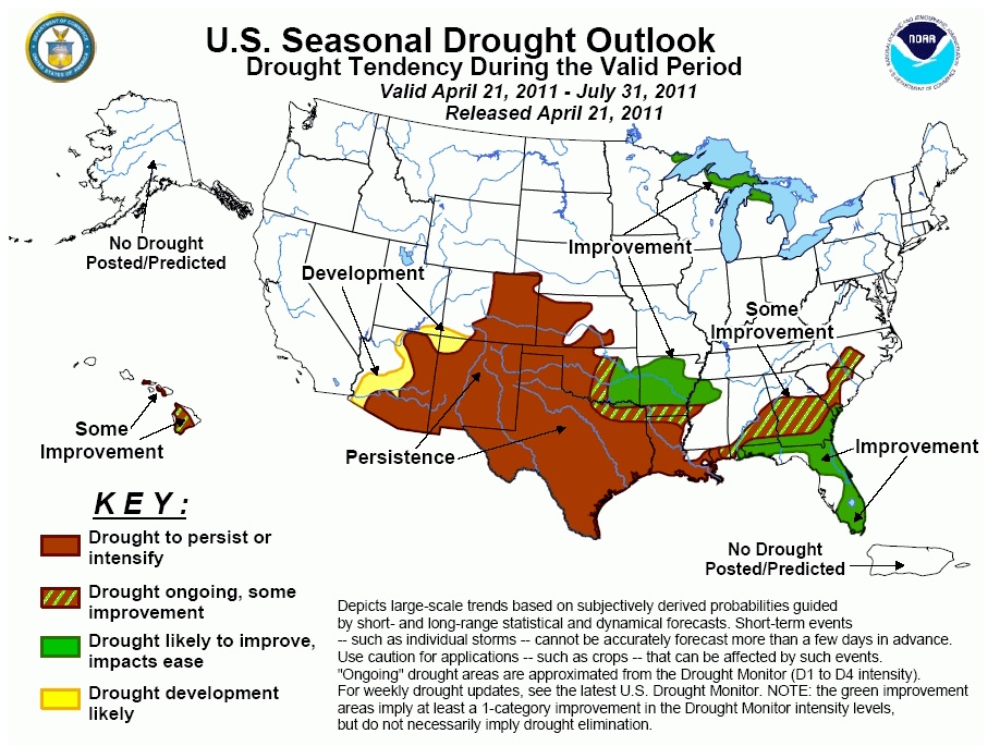 US Drought 21 avril 2011